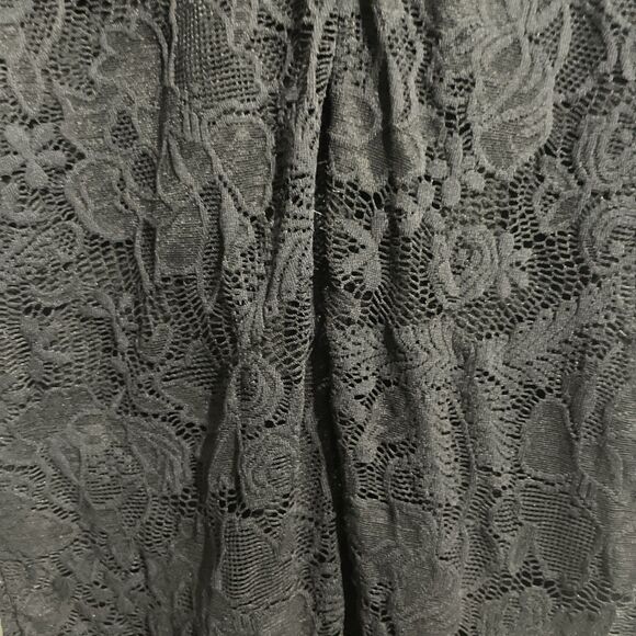 Privy Black Lace Maxi Dress Women's Size M Bodycon Gothic Gown Sexy - Picture 9 of 13